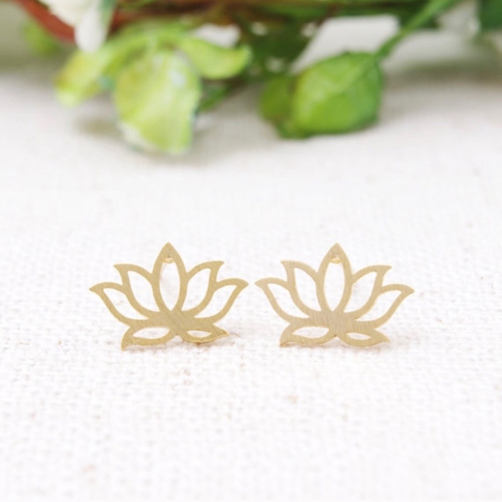 Lotus flower earrings